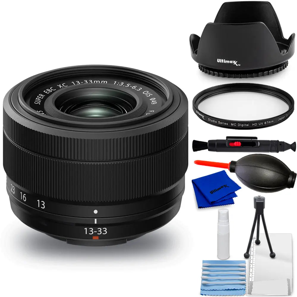 FUJIFILM XC 13-33mm f/3.5-6.3 OIS Lens 16960719 (White Box) - 7PC Accessory Kit Fujifilm