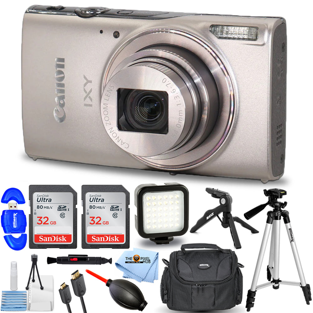 Canon Compact Digital Camera IXY 650 HS M (Silver) 7283C001 - 12PC Accessory Kit