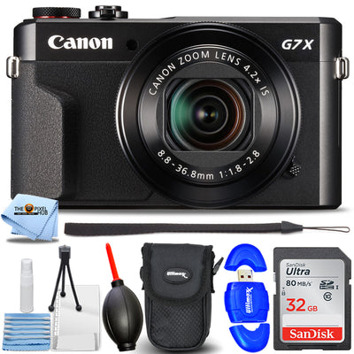 Canon PowerShot G7 X Mark II Digital Camera (Renewed) - 7PC Accessory Bundle