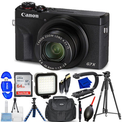 Canon PowerShot G7 X Mark III Digital Camera (Black Renewed) - 12PC Bundle