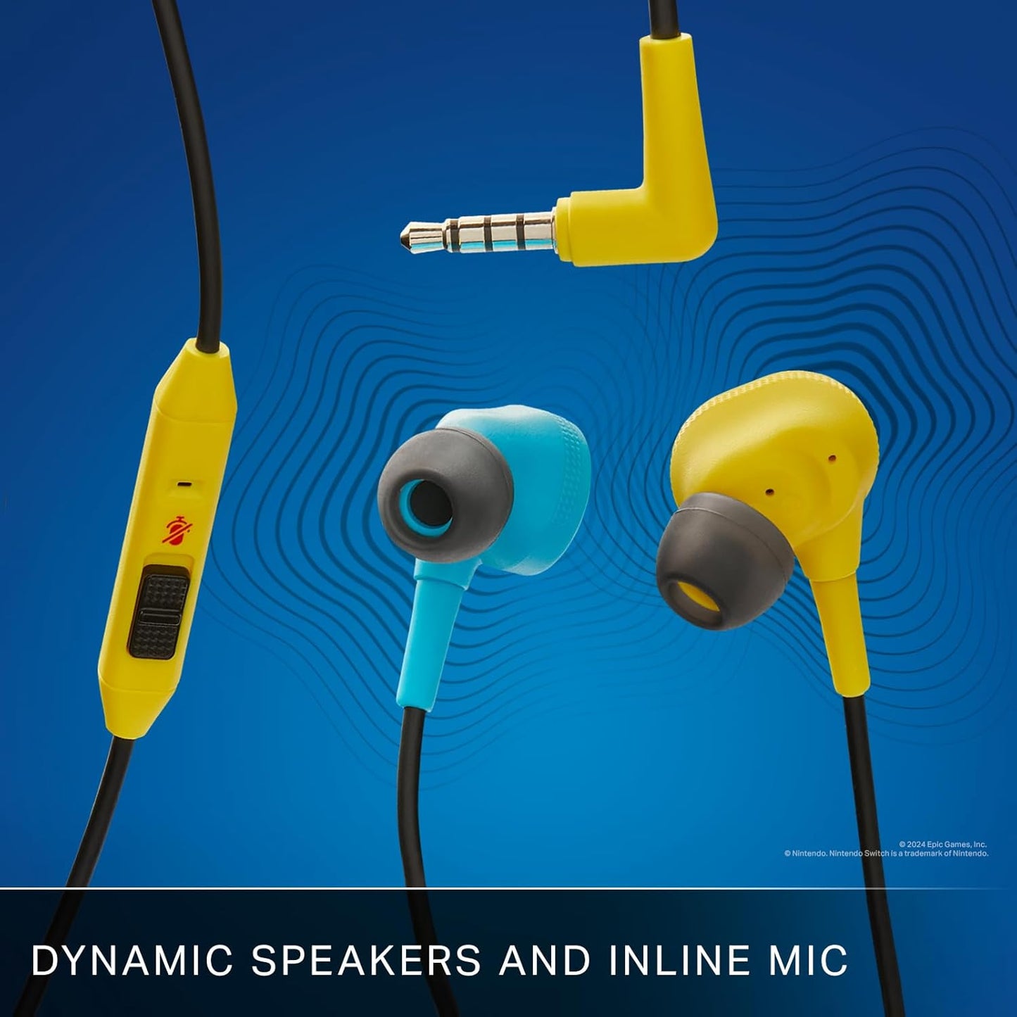 PowerA Wired Earbuds for Nintendo Switch Fortnite Peely 3.5 mm Wired with Bag