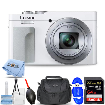 Panasonic TZ99/ZS99 Digital Camera (White) - 7PC Accessory Bundle