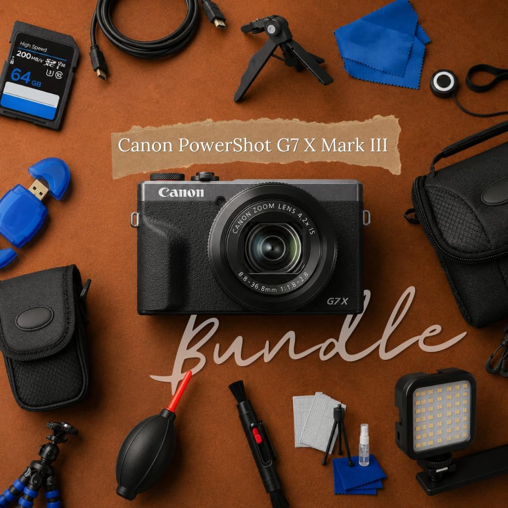 Canon PowerShot G7 X Mark III Digital Camera 30th Anniversary Graphite LED Kit