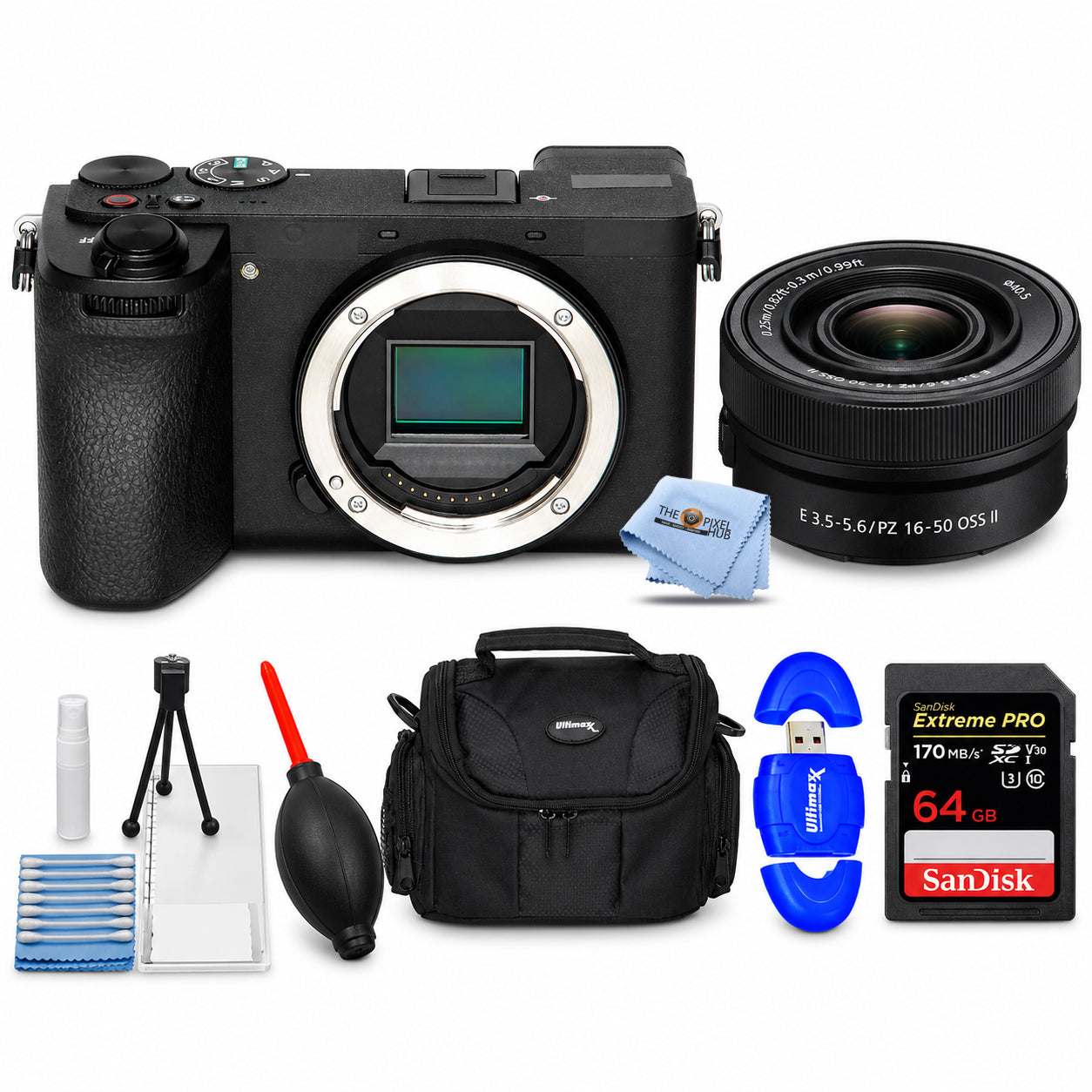 Sony a6700 Mirrorless Camera and PZ 16-50mm OSS II Lens - 7PC Accessory Bundle