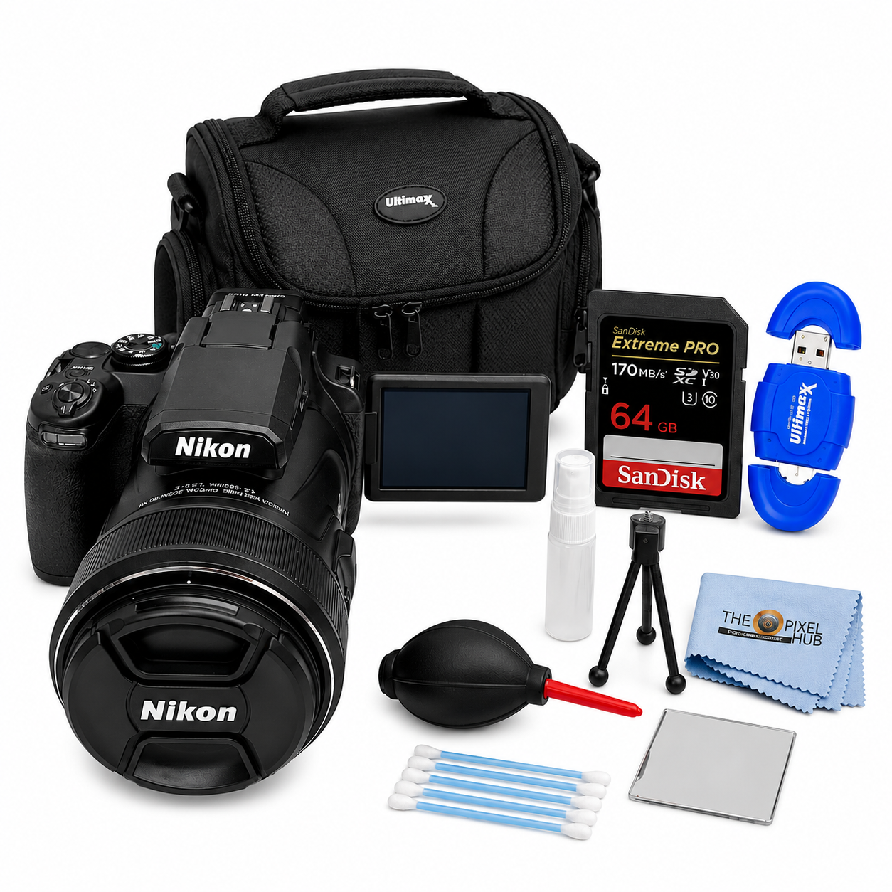 Nikon COOLPIX P1100 Digital Camera 26541 - 7PC Accessory Kit