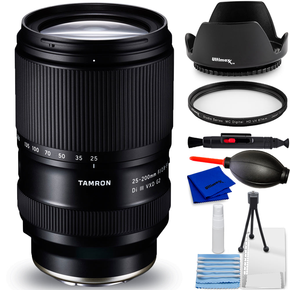 Tamron 25-200mm f/2.8-5.6 Di III VXD G2 Lens (Sony E) AFA075S700 - 7PC Bundle