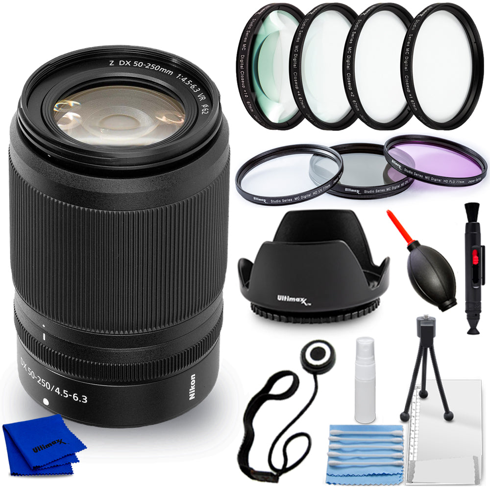 Nikon NIKKOR Z DX 50-250mm f/4.5-6.3 VR Lens Open Box - 9PC Accessory Bundle