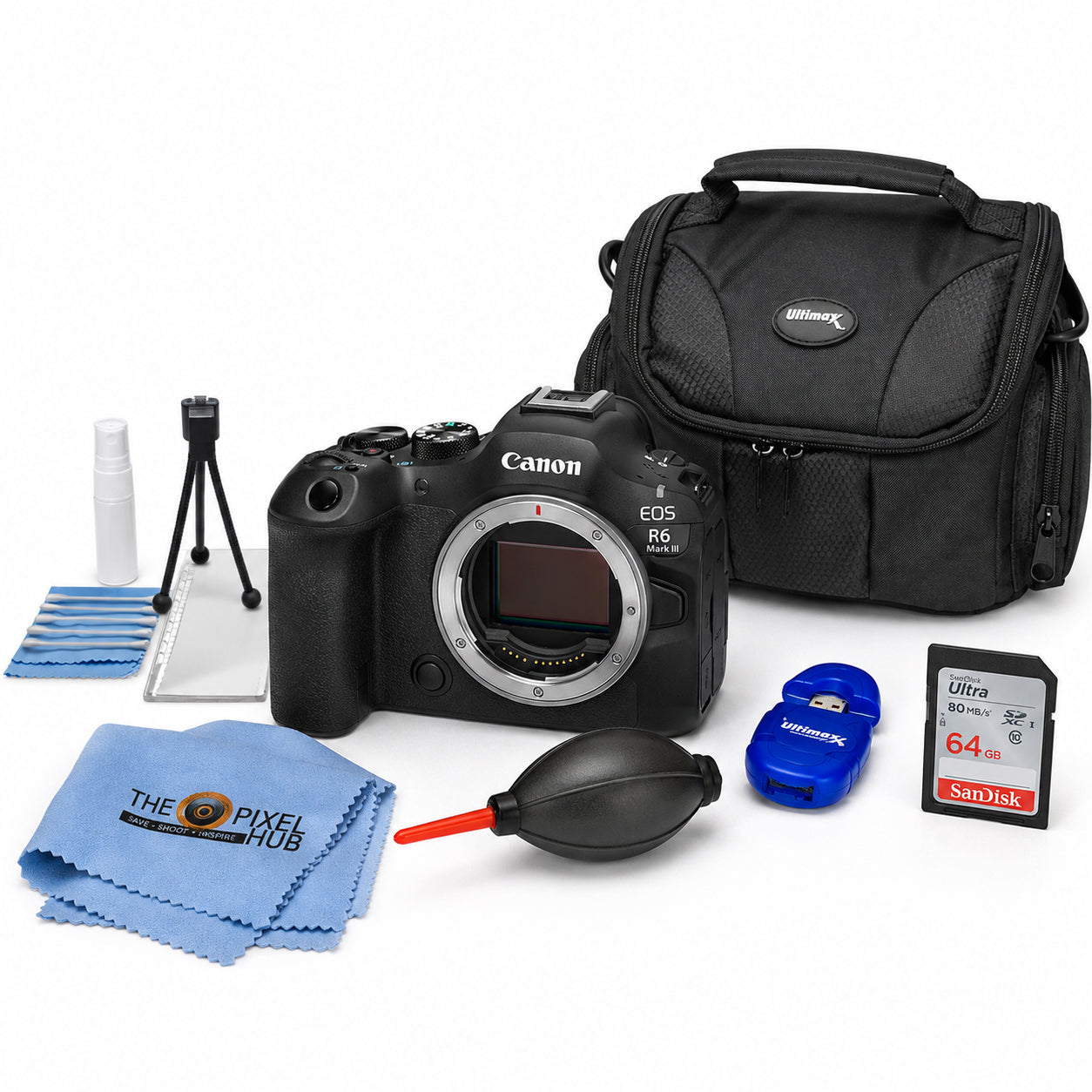 Canon EOS R6 Mark III Mirrorless Camera 7084C002 - 7PC Accessory Bundle