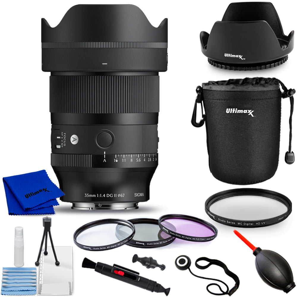 Sigma 35mm f/1.4 DG II Art Lens (Sony E) 304965 - 10PC Accessory Bundle