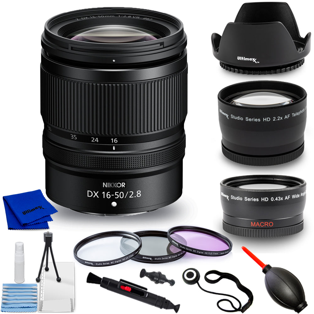 Nikon NIKKOR Z DX 16-50mm f/2.8 VR Lens - 10PC Accessorry Bundle