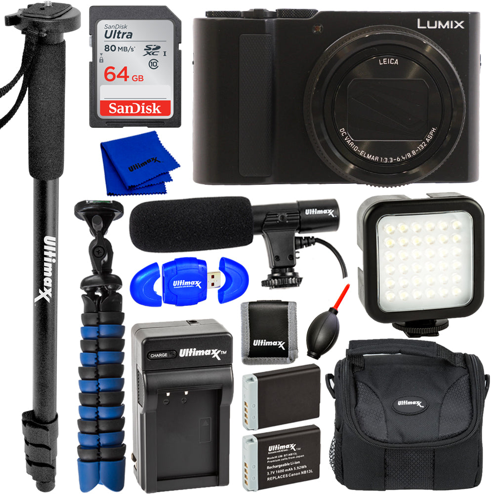 Panasonic TZ300/ZS300 Digital Camera (Black) - 14PC Accessory Bundle