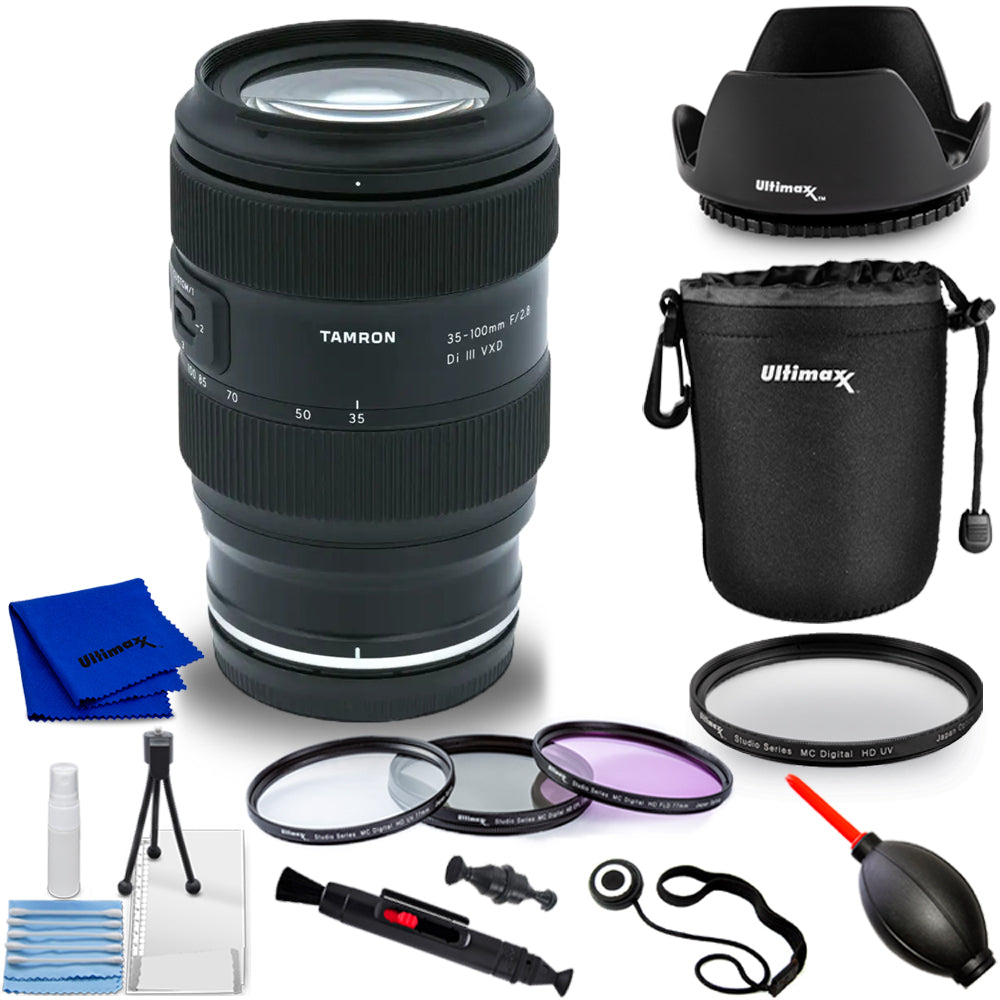 Tamron 35-100mm f/2.8 Di III VXD Lens (Sony E) AFA078S700 10PC Accessory Bundle