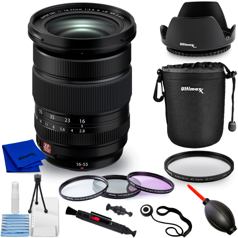 FUJIFILM XF 16-55mm f/2.8 R LM WR II Lens 16836580 - 10PC Accessory Kit
