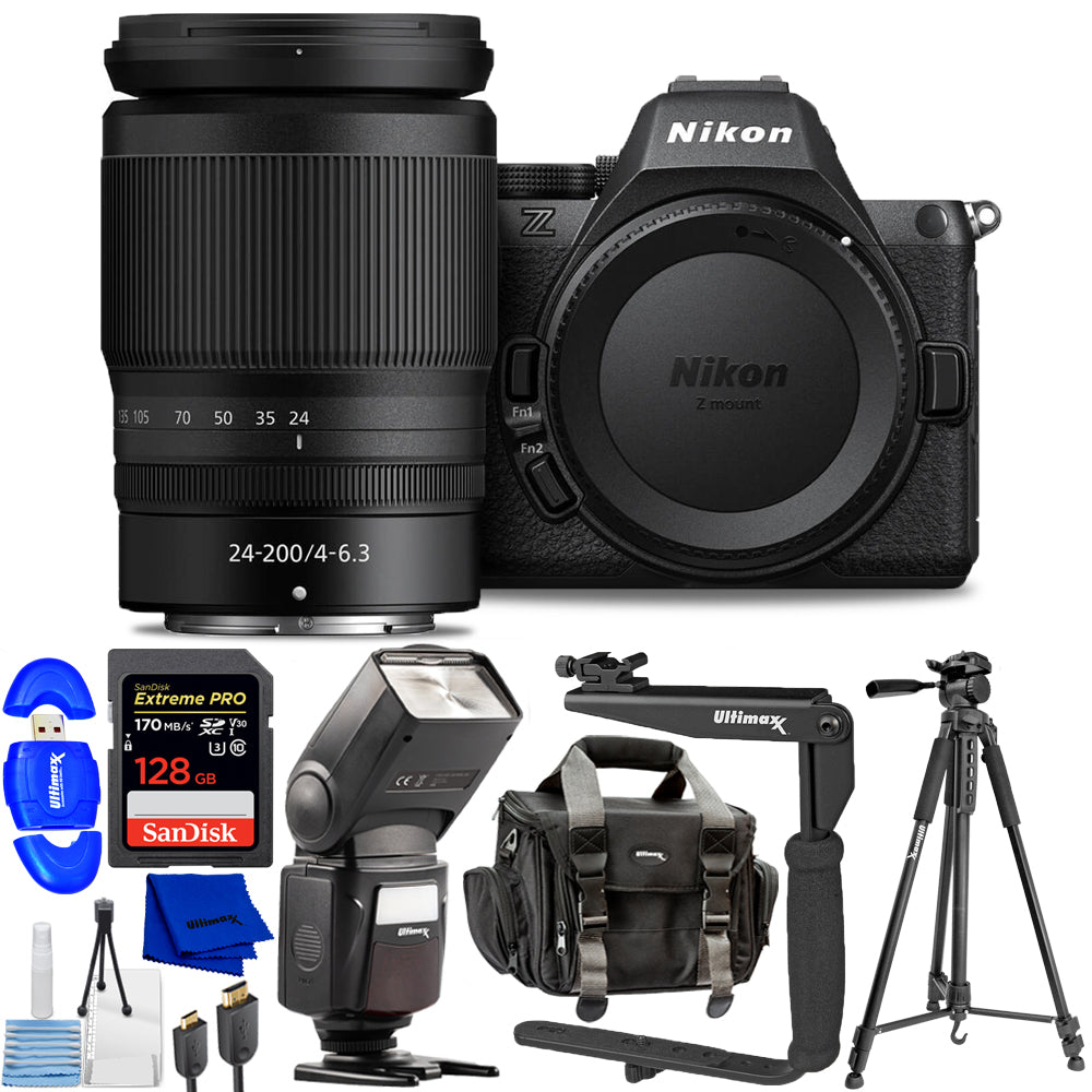 Nikon Z5 II Mirrorless Camera with 24-200mm f/4-6.3 VR Lens 1688 - 10PC Bundle