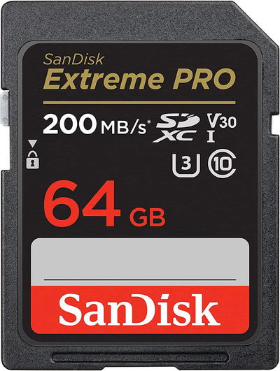 SanDisk 64 GB Extreme PRO UHS-I SDXC-Speicherkarte – SDSDXXU-064G-ANCIN