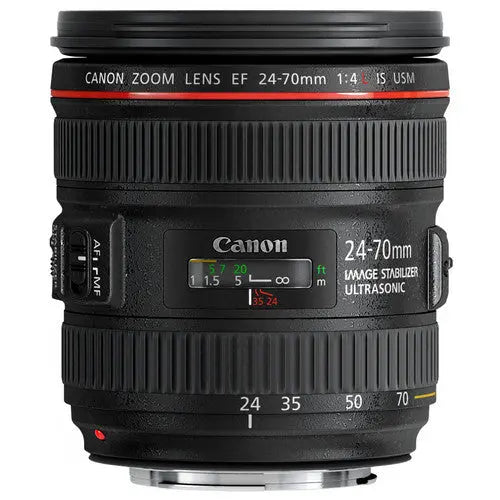 Canon EF 24-70mm f/4L IS USM Standard Zoom Lens - 10PC Accessory Bundle