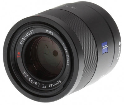 Sony Sonnar T* FE 55 mm f/1.8 ZA-Objektiv SEL55F18Z + UV-Filter + Gegenlichtblende-Objektivpaket