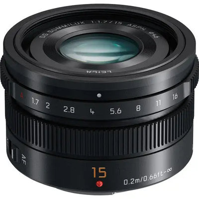 Panasonic Leica DG Summilux 15mm f/1.7 ASPH. Lens (Black) - Filter Kit Bundle Panasonic