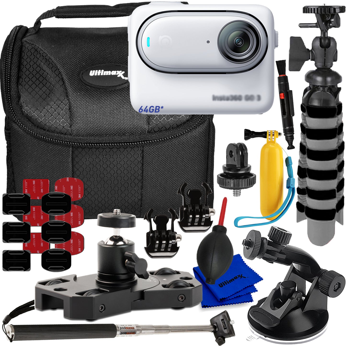 Insta360 GO3 S Standard Edition (Arctic White, 64 GB) – 12er-Paket