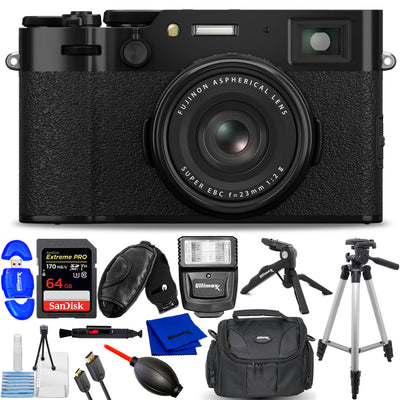 FUJIFILM X100VI Digitalkamera (Schwarz) 16821913 - 12-teiliges Zubehörpaket