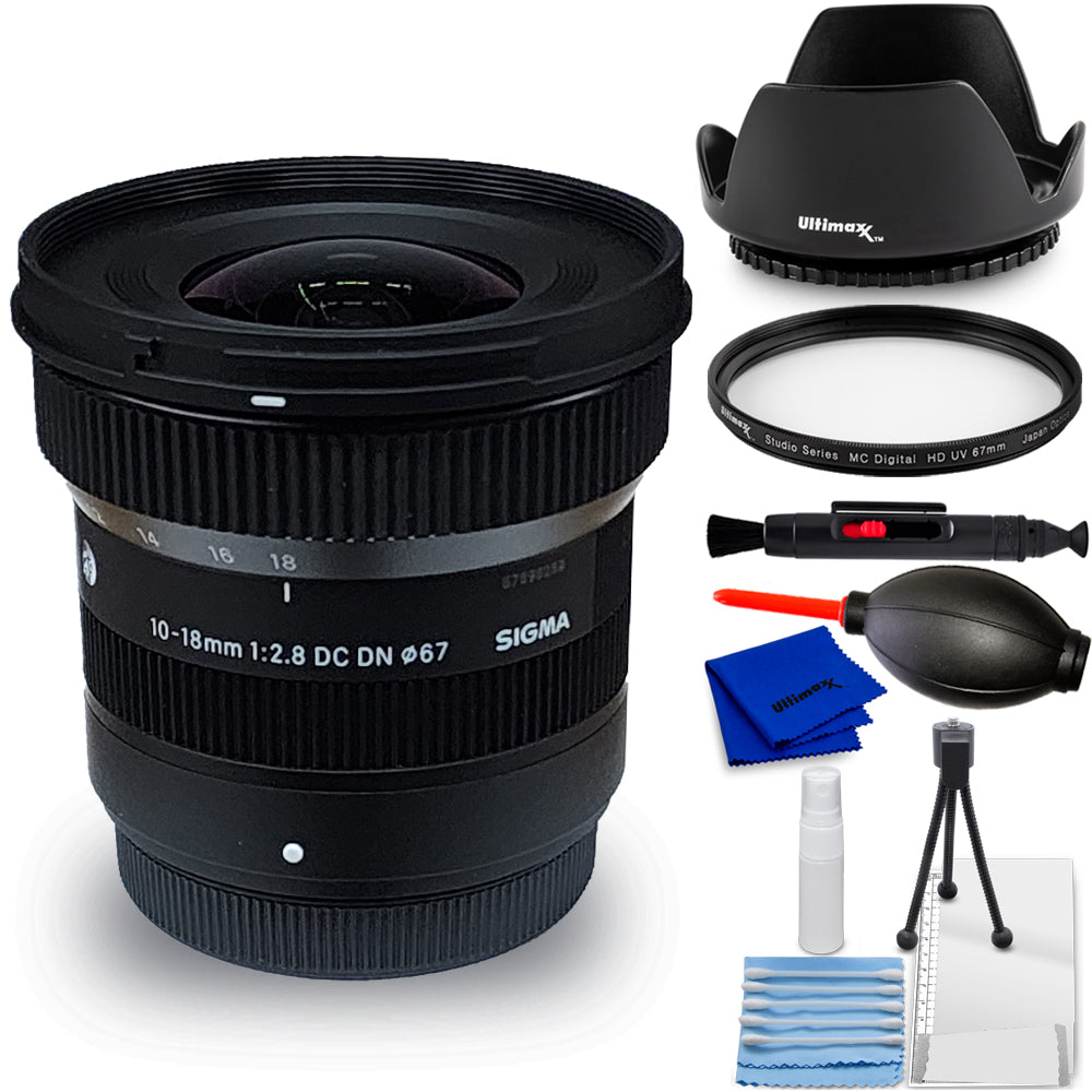 Sigma 10-18mm f/2.8 DC DN Contemporary Lens (FUJIFILM X) 207975 - 7PC Bundle