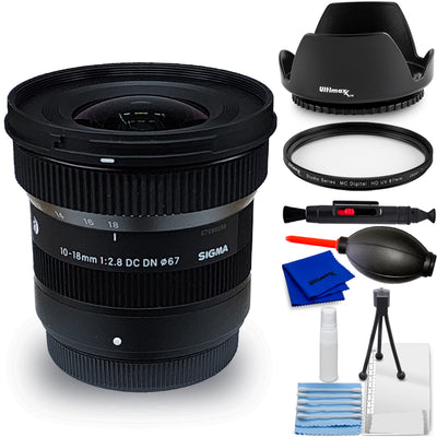 Sigma 10–18 mm f/2,8 DC DN Contemporary-Objektiv (FUJIFILM X) 207975 – 7-teiliges Paket