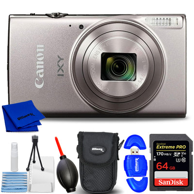 Canon Compact Digital Camera IXY650 (Silver) IXY650SL - 7PC Accessory Bundle