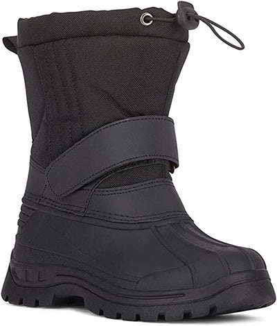 AQUAKIX Schwarzer Schneestiefel mit Knebelverschluss (T6)