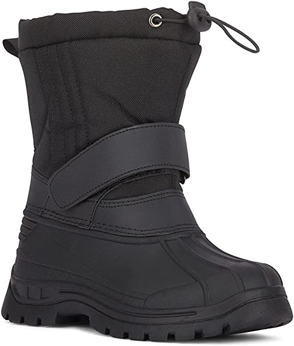 AQUAKIX Schwarzer Schneestiefel mit Knebelverschluss (T8)