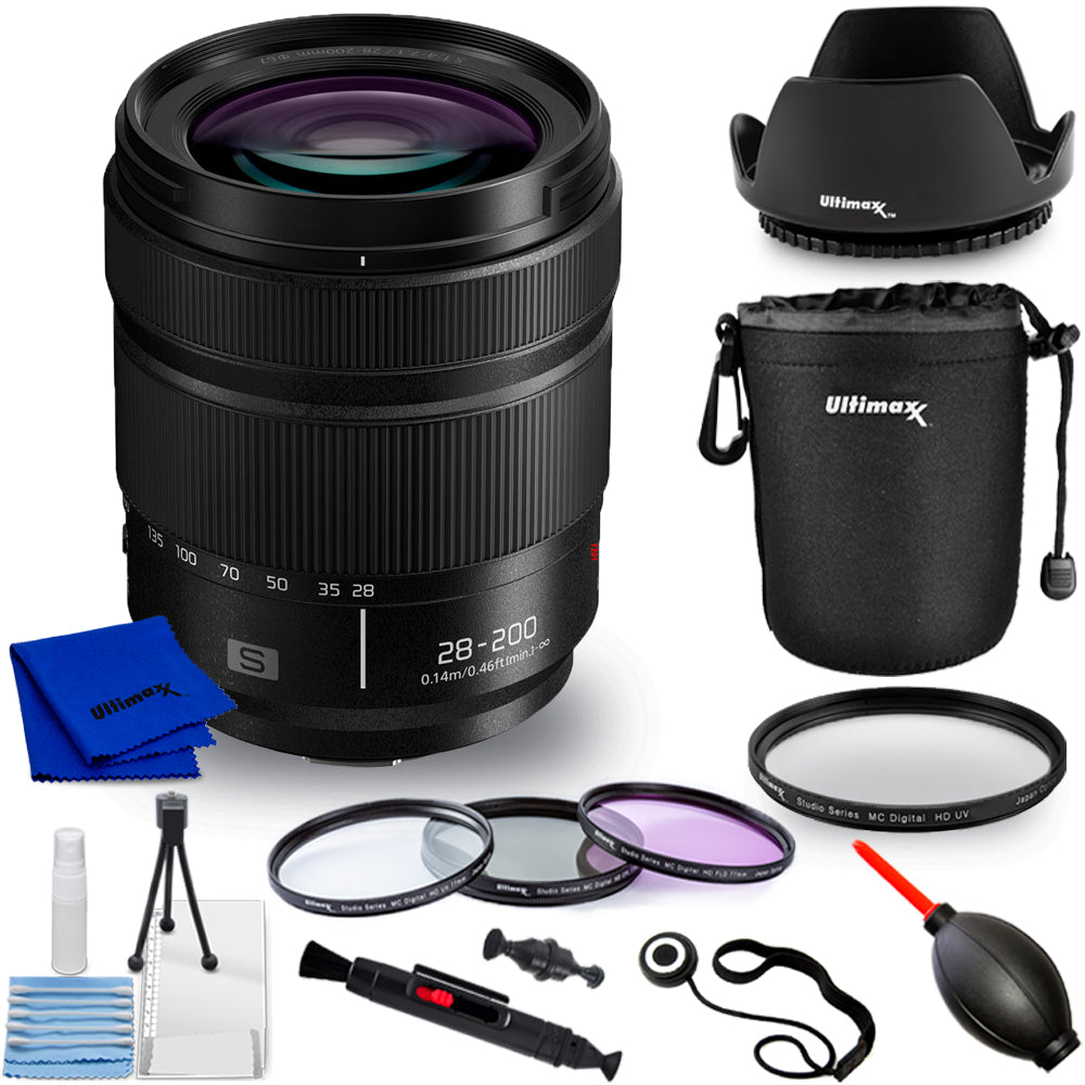 Panasonic Lumix S 28-200mm f/4-7.1 MACRO O.I.S. Lens (Leica L) - 10PC Bundle