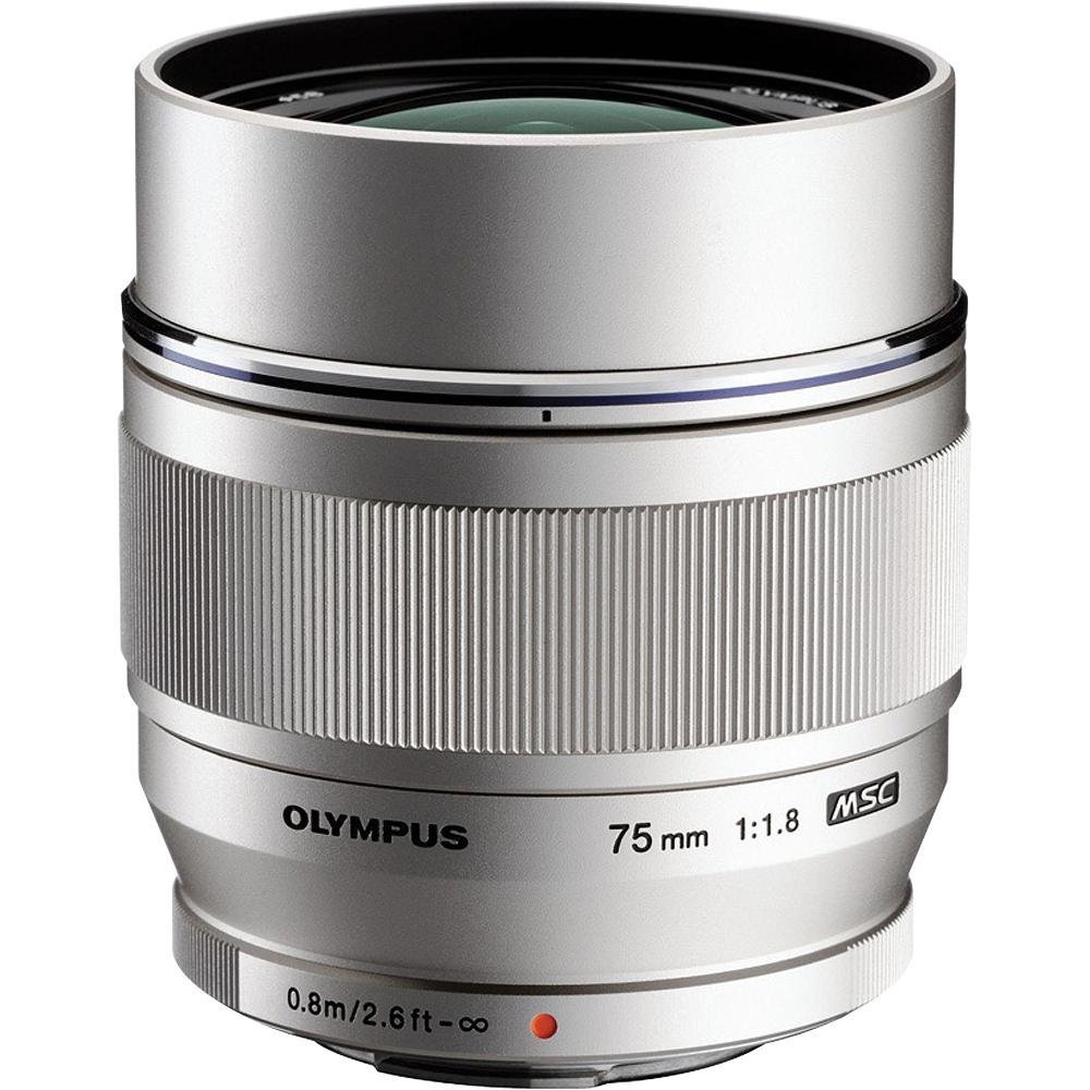 Olympus M.Zuiko Digital ED 75mm f/1.8 Lens (Silver)