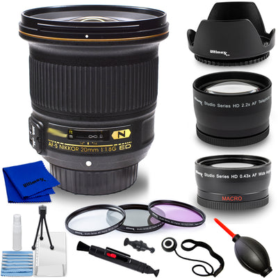 Nikon AF-S NIKKOR 20mm f/1.8G ED Objektiv 20051 + Tele- und Weitwinkelobjektive