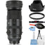 Sigma 150–600 mm f/5–6,3 DG DN OS Sportobjektiv für Sony E – 7-teiliges Zubehörpaket