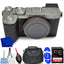 Sony a7C II spiegellose Kamera (Silber) ILCE-7CM2/S - 7-teiliges Zubehörpaket