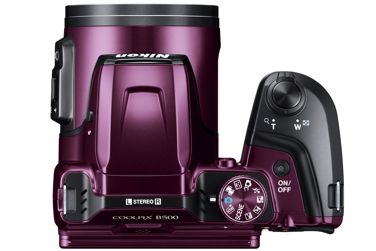 Nikon COOLPIX B500 Digitalkamera (lila) Bundle 1