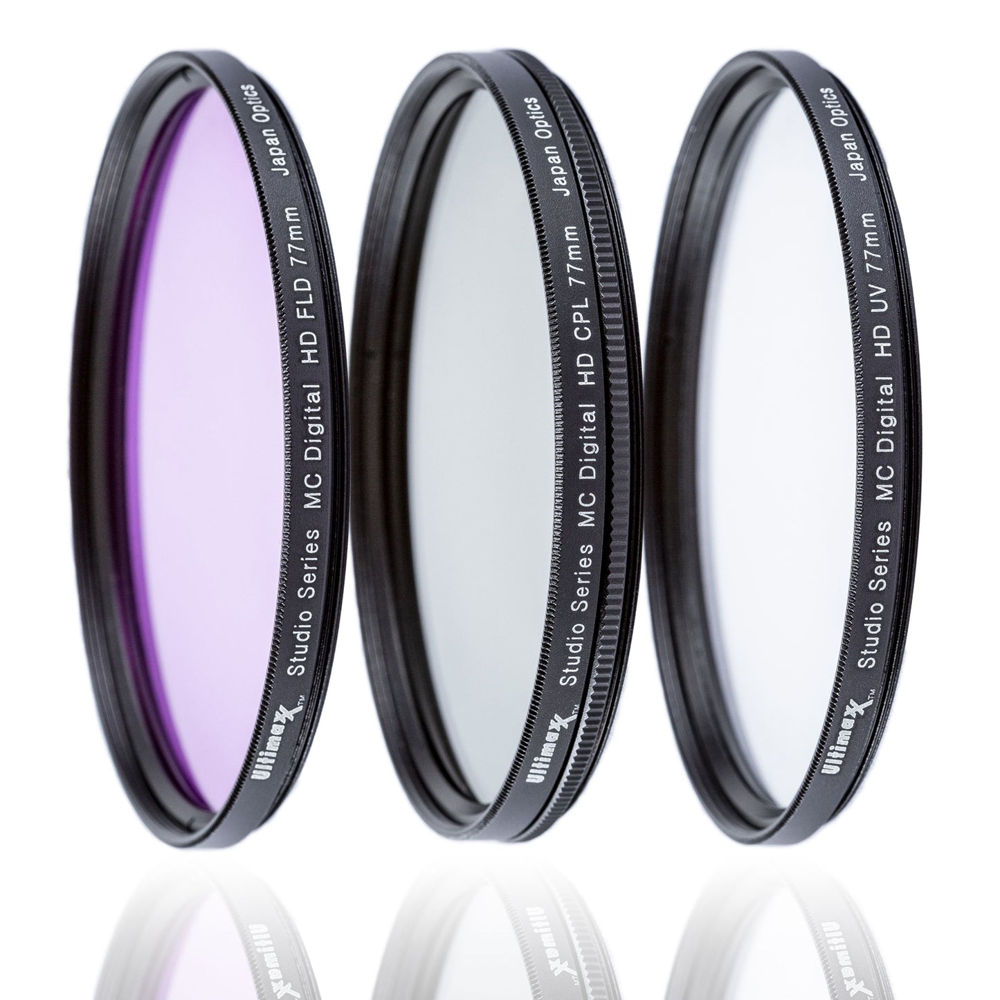 ULTIMAXX 52 mm 3-teiliges mehrfachbeschichtetes HD UV/CPL/FLD-Filterset 52 mm