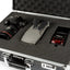Medium Aluminum Camera Drone Case DIY Customizable Foam with Dual Combo Locks Ultimaxx