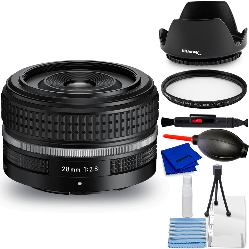 Nikon NIKKOR Z 28mm f/2.8 (SE) Lens (White Box) 20110 - 7PC Accessory Bundle