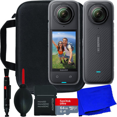 Insta360 X4 360° 8K-Kamera IN360ONEX4 – 6-teiliges 64-GB-Zubehörpaket