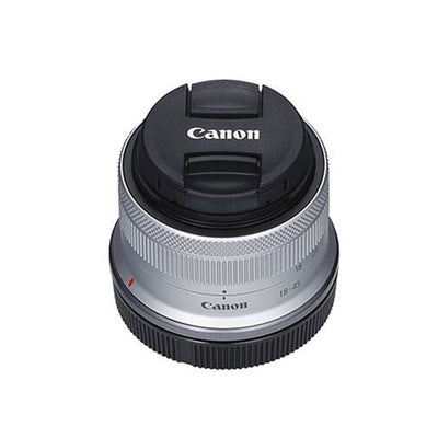 Canon RF-S 18–45 mm f/4,5–6,3 IS STM-Objektiv (Silber, weiße Box), 10-teiliges Zubehörset