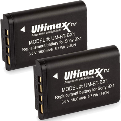 2x NP-BX1 Replacement Batteries for Sony Cyber-Shot DSC-RX100 RX100 RX1 Camera Ultimaxx