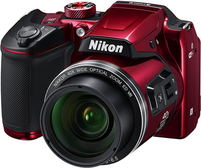 Nikon COOLPIX B500 Digitalkamera (Rot) - 15-teiliges Zubehörpaket