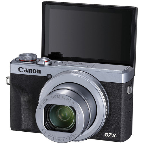 Canon PowerShot G7 X Mark III Digital Camera (Silver) + Sandisk Ultra 32GB SD and Case Canon