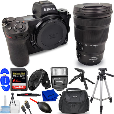 Nikon Z7 II Mirrorless Camera with Z 24-120mm f/4 S Lens - 12PC Accessory Bundle