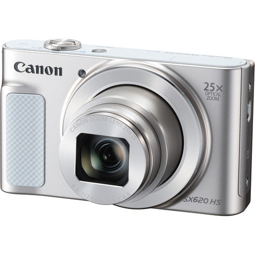 Canon PowerShot SX620 HS Digitalkamera (Silber) + 32 GB + Gadget-Tasche im Paket