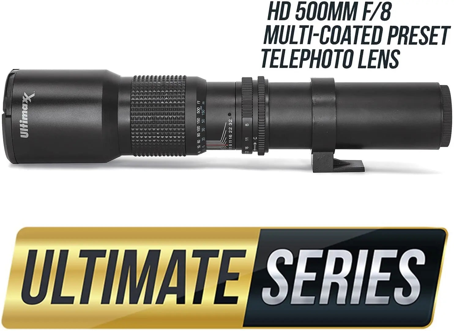 Super 500mm f/8 Manual Telephoto Lens for Canon EOS 90D 80D 70D 77D 6D T7 T6 Ultimaxx