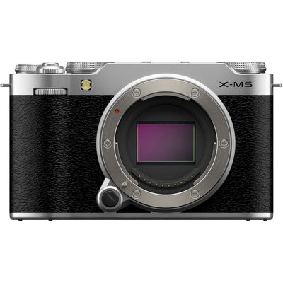 FUJIFILM X-M5 spiegellose Kamera (Silber) 16900707 - 12-teiliges Zubehörpaket