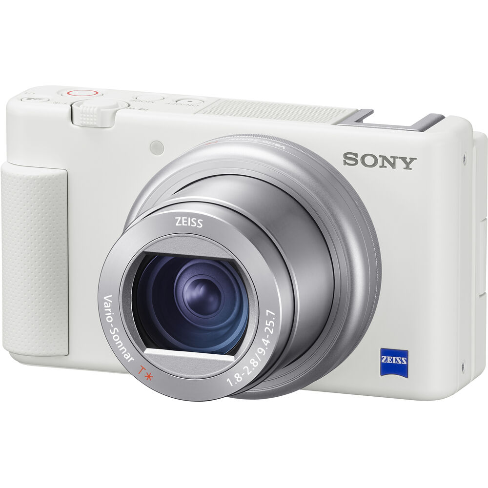 Sony ZV-1 20,1 MP Kompakt-Digitalkamera (weiß) – 12-teiliges Zubehör-Vlogging-Paket