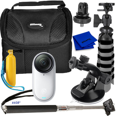 Insta360 GO 3S Standalone Action Camera (64GB, Arctic White) - 8PC Bundle