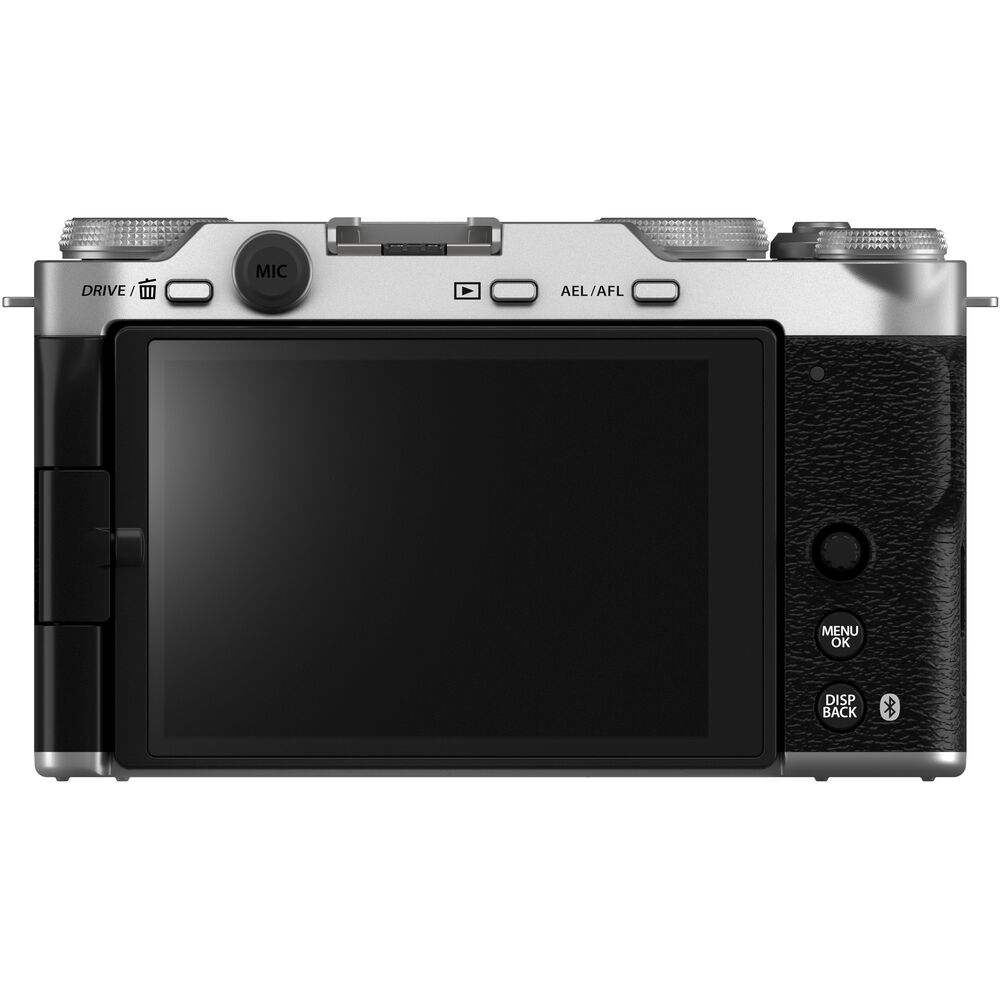 FUJIFILM X-M5 spiegellose Kamera mit XC 15-45-mm-Objektiv (Silber) – 12-teiliges Paket